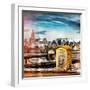 Instants of NY Series - Police Emergency Call Box on Walkway of Brooklyn Bridge-Philippe Hugonnard-Framed Photographic Print