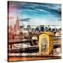 Instants of NY Series - Police Emergency Call Box on Walkway of Brooklyn Bridge-Philippe Hugonnard-Stretched Canvas