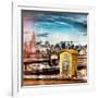 Instants of NY Series - Police Emergency Call Box on Walkway of Brooklyn Bridge-Philippe Hugonnard-Framed Photographic Print