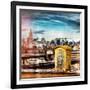 Instants of NY Series - Police Emergency Call Box on Walkway of Brooklyn Bridge-Philippe Hugonnard-Framed Photographic Print