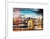 Instants of NY Series - Police Emergency Call Box on Walkway of Brooklyn Bridge-Philippe Hugonnard-Framed Art Print