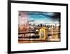 Instants of NY Series - Police Emergency Call Box on Walkway of Brooklyn Bridge-Philippe Hugonnard-Framed Art Print