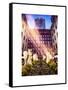 Instants of NY Series - Rockefeller Center and 5th Ave Views with Christmas Decoration-Philippe Hugonnard-Framed Stretched Canvas