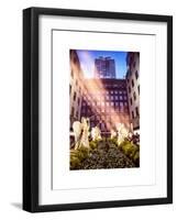 Instants of NY Series - Rockefeller Center and 5th Ave Views with Christmas Decoration-Philippe Hugonnard-Framed Art Print