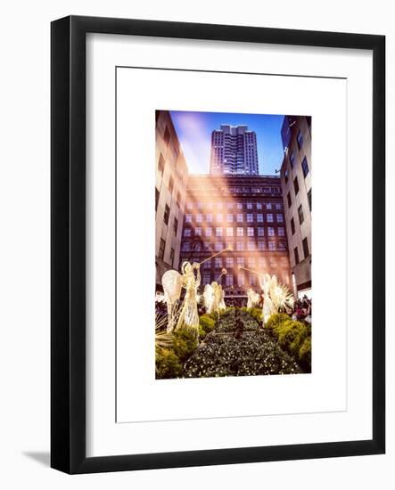 Instants of NY Series - Rockefeller Center and 5th Ave Views with Christmas Decoration-Philippe Hugonnard-Framed Art Print