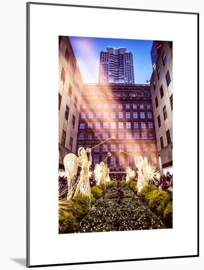 Instants of NY Series - Rockefeller Center and 5th Ave Views with Christmas Decoration-Philippe Hugonnard-Mounted Art Print
