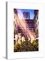 Instants of NY Series - Rockefeller Center and 5th Ave Views with Christmas Decoration-Philippe Hugonnard-Stretched Canvas