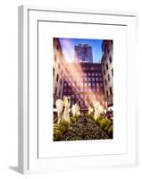 Instants of NY Series - Rockefeller Center and 5th Ave Views with Christmas Decoration-Philippe Hugonnard-Framed Art Print