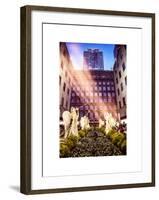 Instants of NY Series - Rockefeller Center and 5th Ave Views with Christmas Decoration-Philippe Hugonnard-Framed Art Print