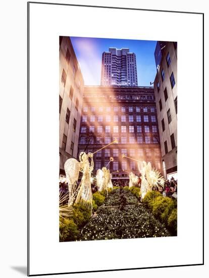 Instants of NY Series - Rockefeller Center and 5th Ave Views with Christmas Decoration-Philippe Hugonnard-Mounted Art Print