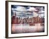 Instants of NY Series - Skyline Manhattan with Empire State Building and Chrysler Building-Philippe Hugonnard-Framed Photographic Print