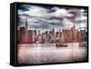 Instants of NY Series - Skyline Manhattan with Empire State Building and Chrysler Building-Philippe Hugonnard-Framed Stretched Canvas