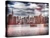 Instants of NY Series - Skyline Manhattan with Empire State Building and Chrysler Building-Philippe Hugonnard-Stretched Canvas