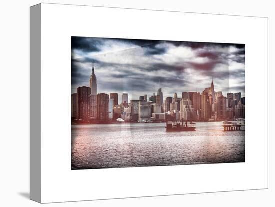 Instants of NY Series - Skyline Manhattan with Empire State Building and Chrysler Building-Philippe Hugonnard-Stretched Canvas