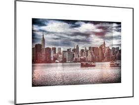 Instants of NY Series - Skyline Manhattan with Empire State Building and Chrysler Building-Philippe Hugonnard-Mounted Art Print