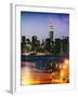 Instants of NY Series - Skyline of the Skyscrapers of Manhattan by Night from Brooklyn-Philippe Hugonnard-Framed Premium Photographic Print