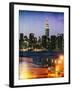 Instants of NY Series - Skyline of the Skyscrapers of Manhattan by Night from Brooklyn-Philippe Hugonnard-Framed Premium Photographic Print