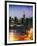 Instants of NY Series - Skyline of the Skyscrapers of Manhattan by Night from Brooklyn-Philippe Hugonnard-Framed Photographic Print