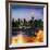 Instants of NY Series - Skyline of the Skyscrapers of Manhattan by Night from Brooklyn-Philippe Hugonnard-Framed Photographic Print