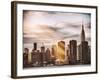 Instants of NY Series - Skyline with Empire State Building at Sunset-Philippe Hugonnard-Framed Photographic Print