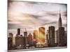 Instants of NY Series - Skyline with Empire State Building at Sunset-Philippe Hugonnard-Mounted Photographic Print