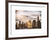 Instants of NY Series - Skyline with Empire State Building at Sunset-Philippe Hugonnard-Framed Art Print