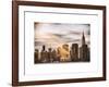 Instants of NY Series - Skyline with Empire State Building at Sunset-Philippe Hugonnard-Framed Art Print