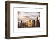 Instants of NY Series - Skyline with Empire State Building at Sunset-Philippe Hugonnard-Framed Art Print