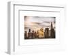 Instants of NY Series - Skyline with Empire State Building at Sunset-Philippe Hugonnard-Framed Art Print