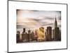 Instants of NY Series - Skyline with Empire State Building at Sunset-Philippe Hugonnard-Mounted Art Print