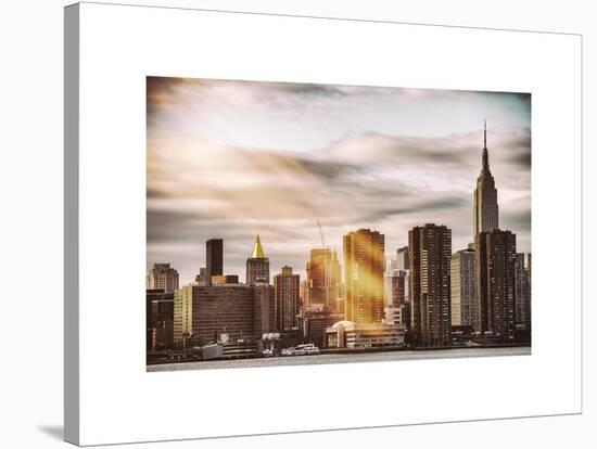 Instants of NY Series - Skyline with Empire State Building at Sunset-Philippe Hugonnard-Stretched Canvas