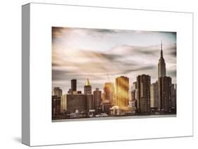 Instants of NY Series - Skyline with Empire State Building at Sunset-Philippe Hugonnard-Stretched Canvas