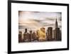 Instants of NY Series - Skyline with Empire State Building at Sunset-Philippe Hugonnard-Framed Art Print