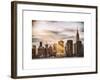 Instants of NY Series - Skyline with Empire State Building at Sunset-Philippe Hugonnard-Framed Art Print