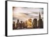 Instants of NY Series - Skyline with Empire State Building at Sunset-Philippe Hugonnard-Framed Stretched Canvas