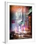 Instants of NY Series - Snowstorm on 42nd Street in Times Square by Night-Philippe Hugonnard-Framed Photographic Print
