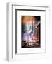 Instants of NY Series - Snowstorm on 42nd Street in Times Square by Night-Philippe Hugonnard-Framed Art Print