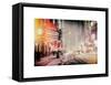 Instants of NY Series - Snowstorm on 42nd Street in Times Square by Night-Philippe Hugonnard-Framed Stretched Canvas