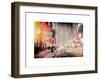 Instants of NY Series - Snowstorm on 42nd Street in Times Square by Night-Philippe Hugonnard-Framed Art Print