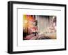 Instants of NY Series - Snowstorm on 42nd Street in Times Square by Night-Philippe Hugonnard-Framed Art Print