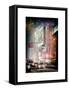 Instants of NY Series - Snowstorm on 42nd Street in Times Square by Night-Philippe Hugonnard-Framed Stretched Canvas