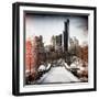 Instants of NY Series - Snowy Gapstow Bridge of Central Park, Manhattan in New York City-Philippe Hugonnard-Framed Photographic Print