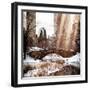 Instants of NY Series - Snowy Gapstow Bridge of Central Park, Manhattan in New York City-Philippe Hugonnard-Framed Photographic Print