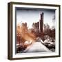 Instants of NY Series - Snowy Gapstow Bridge of Central Park, Manhattan in New York City-Philippe Hugonnard-Framed Photographic Print