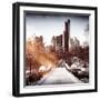 Instants of NY Series - Snowy Gapstow Bridge of Central Park, Manhattan in New York City-Philippe Hugonnard-Framed Photographic Print