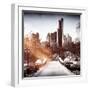 Instants of NY Series - Snowy Gapstow Bridge of Central Park, Manhattan in New York City-Philippe Hugonnard-Framed Photographic Print