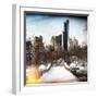 Instants of NY Series - Snowy Gapstow Bridge of Central Park, Manhattan in New York City-Philippe Hugonnard-Framed Photographic Print
