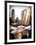 Instants of NY Series - Snowy Gapstow Bridge of Central Park, Manhattan in New York City-Philippe Hugonnard-Framed Photographic Print