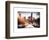 Instants of NY Series - Snowy Gapstow Bridge of Central Park, Manhattan in New York City-Philippe Hugonnard-Framed Art Print