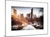 Instants of NY Series - Snowy Gapstow Bridge of Central Park, Manhattan in New York City-Philippe Hugonnard-Mounted Art Print